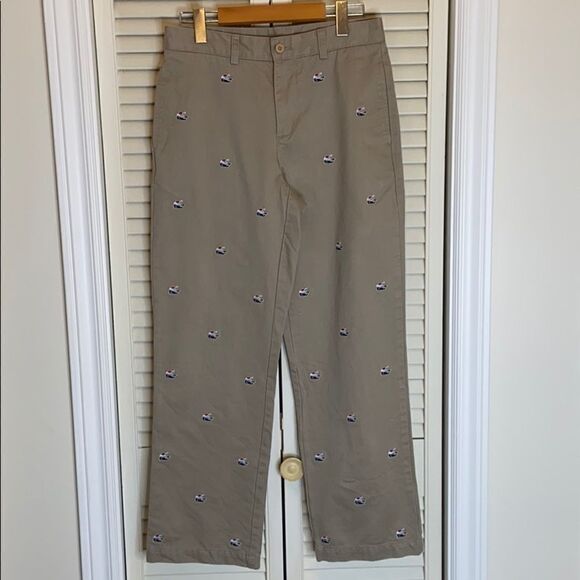 BOYS Vineyard Vines Santa Whale Club pants khakis - Picture 2 of 7